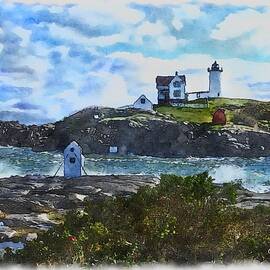 Nubble on a Cloudy Afternoon by Anne Sands