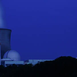 Nuclear Power Station and Full Moon by Imi Koetz