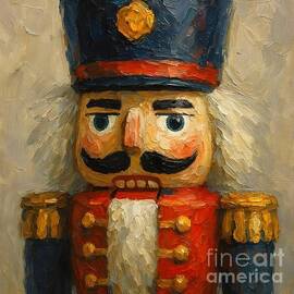 Nutcracker Soldier with Mustache by Lucia Stewart