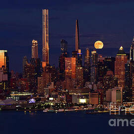 NYC West Side and Hunter Moon by Regina Geoghan