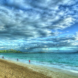 Oahu Hawaii Kailua Beach Park Majestic Walk Pacific Ocean Seascape Art by Reid Callaway