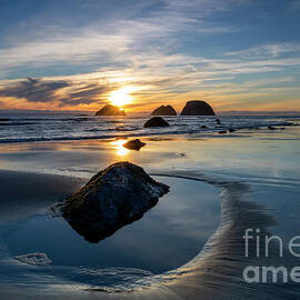 Oceanside Beach Tidepool sunset by Michael Dawson
