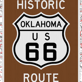 OK Route 66 Marker 1 by Enzwell Designs