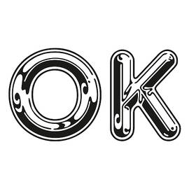 Ok, text, typography, good vibes, motivational quote by BONB Creative