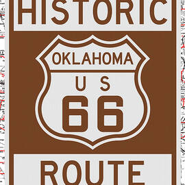 Oklahoma Route 66 Marker 2 by Enzwell Designs
