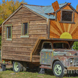 Old Ford truck turned into a motor home in Utah by Norm Lane
