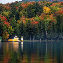 Old Forge Boat House by Mark Papke