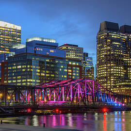 Old Northern Avenue Bridge in Boston at Blue Hour by Betty Denise