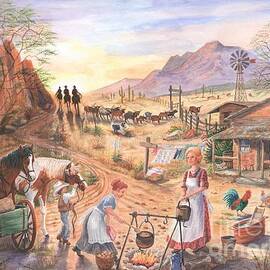 Old West Work Day by Marilyn Smith