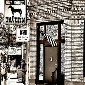 One Horse Tavern - Black And White/Sepia by Beautiful Oregon