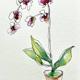 One-Line-Drawing Flowers 2 by Lyn Williamson