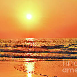 Orange Glow Ocean Sunrise by Regina Geoghan