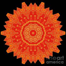 Orange Mandala Three by L A Feldstein