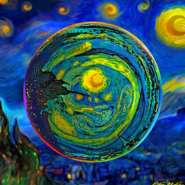 Orbiting A Starry Night  by Robin Moline