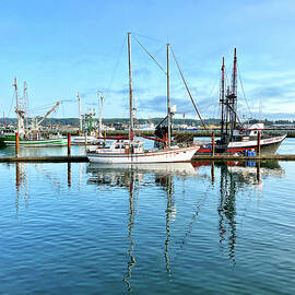 Oregon Coast Boat Reflection by Paul Yenofsky