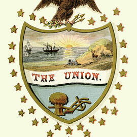 Oregon state coat of arms illustrated  by Celestial Images