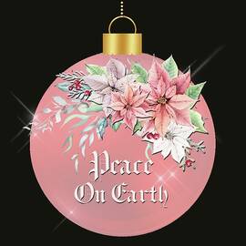 Ornament-Peace On Earth Poinsettias by HH Photography of Florida