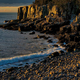 Otter Cliffs At Sunrise by Stephen Vecchiotti