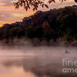 Ozarks Foggy Morning Fishing by Jennifer White