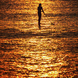Paddleboarder at Sunrise 0758 by Dan Beauvais