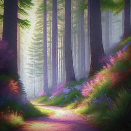 Painted Foggy Woods by Rosalie Scanlon