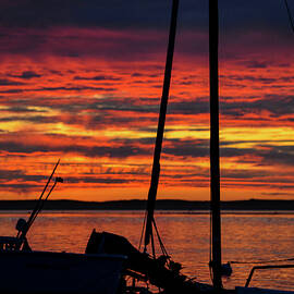 Painted Sky - Chatham Fish Pier by Dianne Cowen Cape Cod Photography