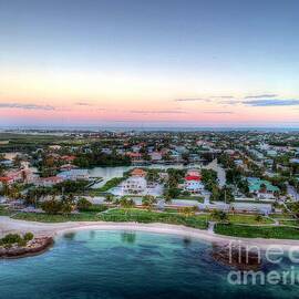 Painted sunrise Sombrero Beach Marathon Florida Keys by Charlene Cox