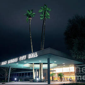 Palm Springs City Hall at night