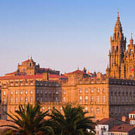 Panoramic view of Santiago De Compostela, Galicia, Spain by Justin Foulkes