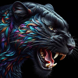 Panther's Roaring New Colors by Ronald Mills