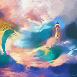 Pastel Dream of a Lighthouse by Carol Lowbeer