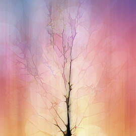 Pastel Painted Tree by Terry Davis