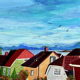 Patio View Stavanger Norway by Maureen Arcangel