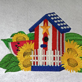 Patriotic Bird House by Sally Weigand