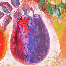 Pears times three - abstract by Jeff Burgess