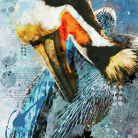 Pelican Mixed Media by Bonny Puckett