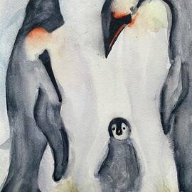 Penguin family  by Sharron Knight