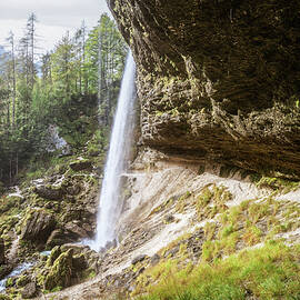 Pericnik Waterfall Slovenia by Joan Carroll