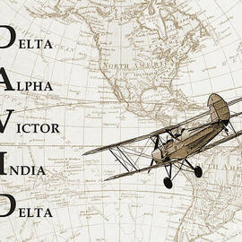 Aviation alphabet custom name - DAVID by Delphimages Photo Creations