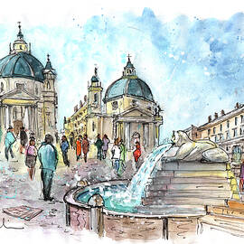 Piazza Del Popolo In Rome In italy 01 by Miki De Goodaboom