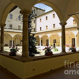 Pienza - Convent of San Francesco Cloister - Italy by Paolo Signorini