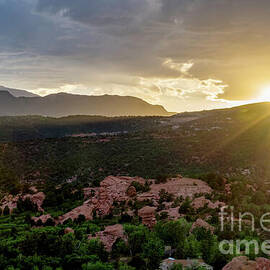 Pikes Peak Sunset Haze by Jennifer White