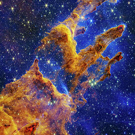 Pillars of Creation James Webb Space Telescope by Image NASA and ESA Edit M Hauser