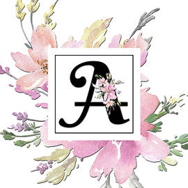 Pink Floral Monogram by HH Photography of Florida