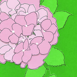 Pink hydrangea by Francine Rondeau