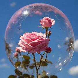 Pink Rose Bubble by Dalia Yusuf