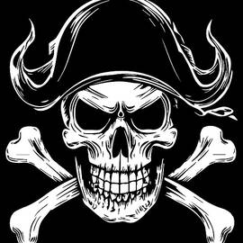 Pirate Skull and Crossbones by Flippin Sweet Gear