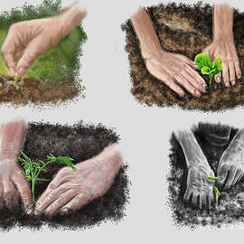 Planting Hands by Gary F Richards