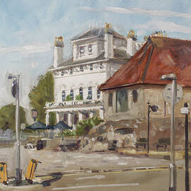 Plein air painting 114 Town Quay Southampton by Martin Davey