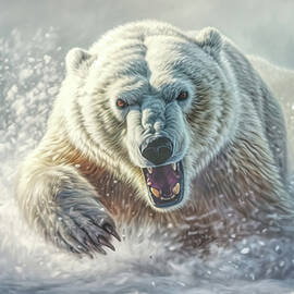 Polar Bear attacking by Brian Tarr